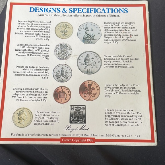 1985 Royal Mint UK coin Collection - Picture 7 of 7